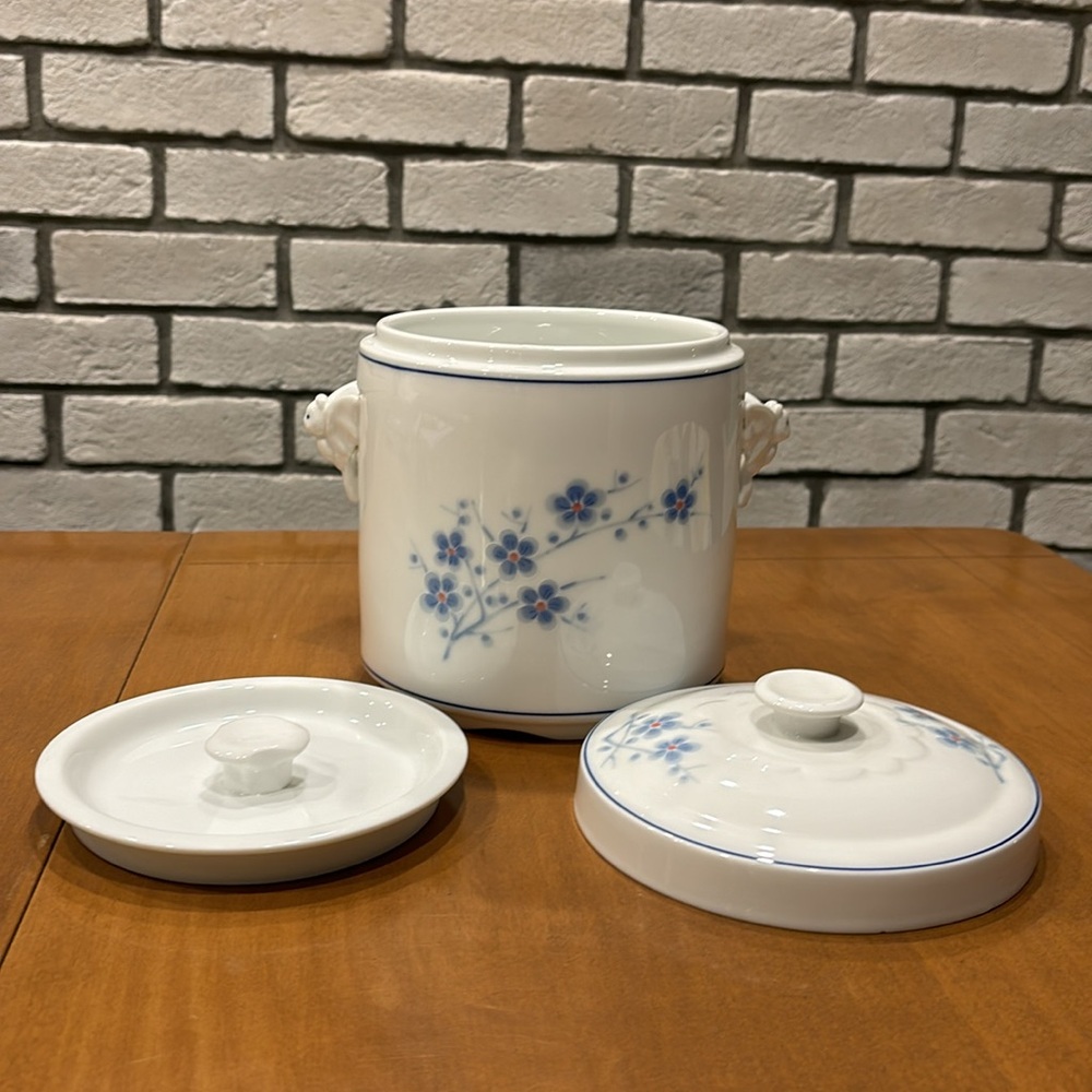 Steam Jar, double lidded canister